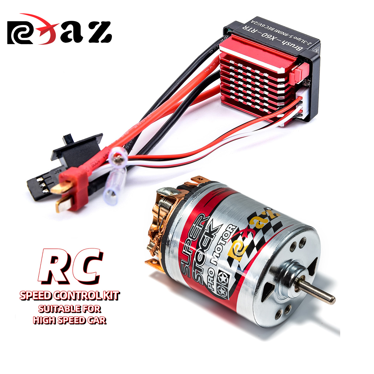 Rc Hobby Shop - RCXAZ 540 Brushed Motor 12T-40T ESC